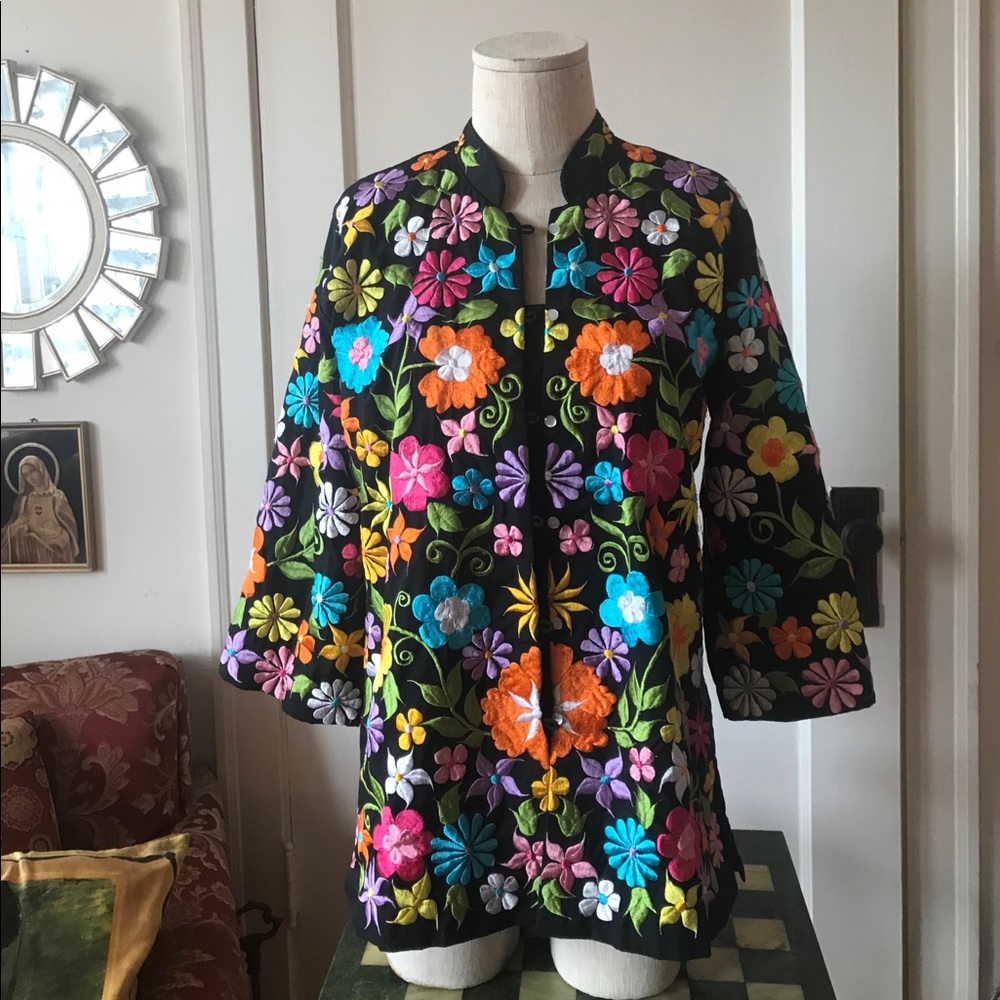 Embroidered floral jacket